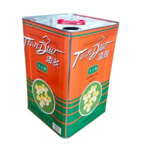 China 15L Soybean Oil Can Orange Printing Tinplate Sheet For Cooking Oil Packing supplier