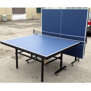 Family 2 Folded Movable Indoor Ping Pong Table MDF With Painted Table Top