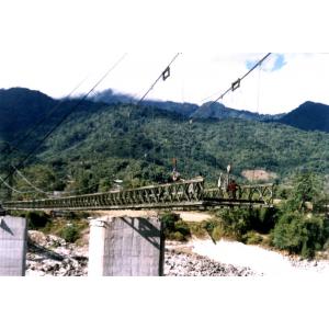 China Pontes de aço da estada do cabo da suspensão do grande período com âncoras da rocha supplier