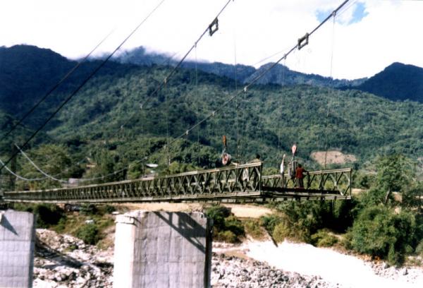 Pontes de aço da estada do cabo da suspensão do grande período com âncoras da