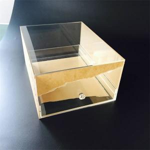 China Custom Transparent Acrylic shoe box with drawer supplier