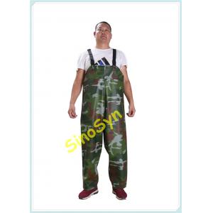 China FQY1904 Army-Camouflage PVC Safty Chest/ Waist Protective Working Fishery Men Pants wholesale
