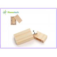 China Rectangle FCC 15MB/S 64GB Wooden USB Flash Drive on sale