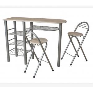 A mesa de jantar e a cadeira do café da manhã 3PCS ajustaram a mesa de cozinha superior contrária
