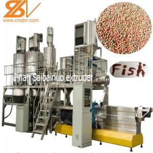 China 100kg/H -6t/H Fish Food Processing Machine Floating And Sinking SLG65 supplier