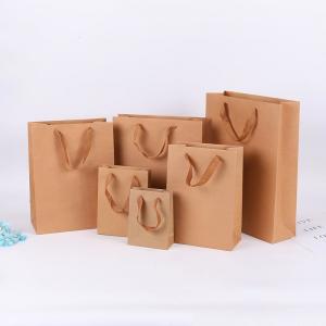 Gravnre Printing Recyclable Kraft Paper Bag for Household Products Grocery Shopping