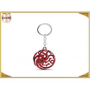 China Retractable Detachable Metal Key Chain Ring With Metal Pendant Laser Engraved Logo supplier