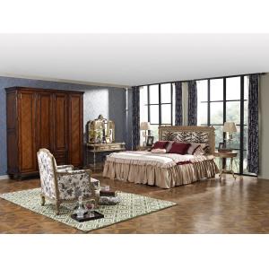 New design solid wood bedroom furniture, double bed , wardrobe and dressing table