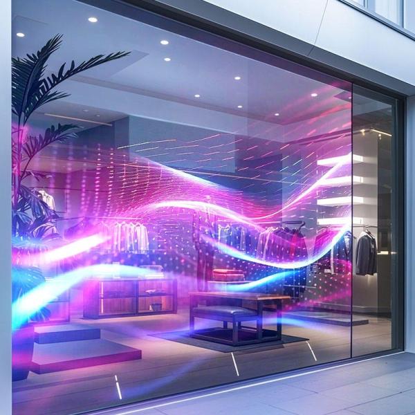 Flexible Transparent Led Screen P10 high-efficiency LED technology, ensuring energy-saving and eco-friendliness while delivering stable performance and a long lifespan.