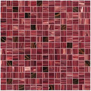 Deep red with gold line glass mosaic mix pattern square mosaic tile