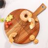 China Kitchenware Round Pizza Paddle Acacia Wood Pizza Cutting Board wholesale