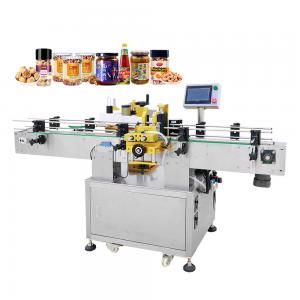 China Automatic flat round Square Plastic Glass bottle adhesive sticker double side labeling machine price With Servo Motor supplier