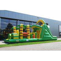 China Plato PVC Green Rent Inflatable Obstacle Course Backyard Inflatable Outdoor Play Equipment on sale