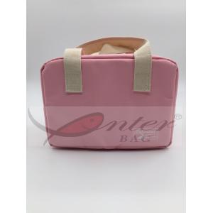 China Pink 420D Polyester Travel Cooler Bag Anti Moisture Strong Impact Resistance supplier