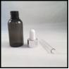 Black Empty PET E Liquid Bottles , Durable Eye Dropper Bottles With Pipette