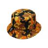 China FUN printing embroidery yellow camouflage adult fisher man bucket hat wholesale