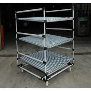 Heavy Duty steel Pipe Rack with Caster Wheels , Lean Pipe and Black Pipe Joint Assemble