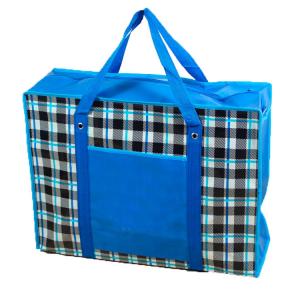 China Silk Screen Recycle Non Woven Zipper Bag Water Resistant With Inner Pocket supplier