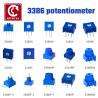 China 3386P-1-103 10K 1k 2k 5k 10k 20k 0.5W 1/2W PC Pins Through Hole Trimmer Potentiometer Cermet 1 Turn Top Adjustment wholesale