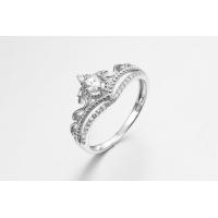 China 1.87g 925 Silver CZ Rings Sterling Silver Princess Crown Ring OEM on sale