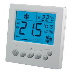 Professional Cooling Fan Coil Thermostat With White Large LCD Display
