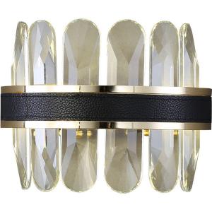 10W Double Colors Iron Leather Crystal Led Wall Lamp For Home