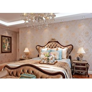 China Bronzing Classic Gold Luxury Contemporary Floral Wallpaper For Living Room , European Style supplier