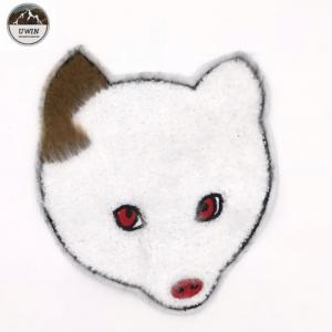 China White Fox Sew Embroidery On Patches Applique Badge Clothes and Bag DIY Wholesale and Custom Various Animals Patches supplier