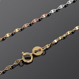 China Fine Jewelry 18K Rose Gold White Gold Yellow Gold Link Chain Women Necklace (NG0114) supplier