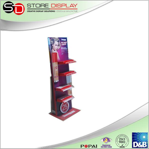 POS cardboard display stand with KT board and blister tray for cosmetic advertising