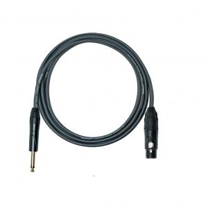 China 0.25 Inch XLR Mic Cable Black Microphone Cable Male To XLR Female Microphone Adapter For Mixer supplier