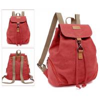 China Girls Casual Drawstring Canvas Backpack With Adjustable Straps on sale