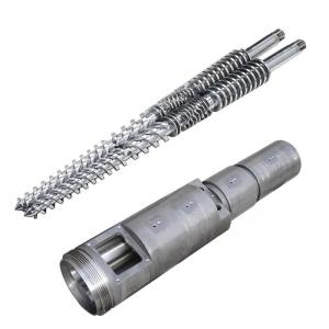 China Conical Twin Plastic Screw Barrel For PVC Sheet Extrusion Machine supplier