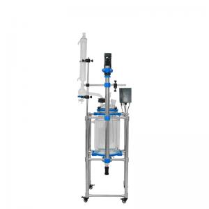 Double Layer Jacketed Mixer 20L Lab Glass Reactor