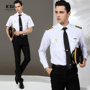 Customized Moisture-Wicking Short Sleeves Uniform for Air Hostesses in Various Colors