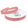 China 100% Polyester Double Faced Ribbon , Smooth Surface Gingham Check Ribbon wholesale