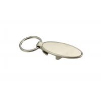 China Ellipse Personalized Bottle Opener Keychain Zinc Alloy Metal Engraved Keyring on sale