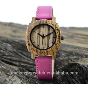 leisure time wood watches ,can make in water proof ,genuine leather watch strap ,