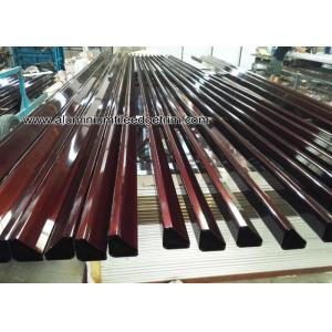 China Extruded Aluminum Hex / Round / Oval Tube With Wood Grain Effect supplier