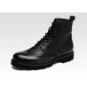 Fashion Style Mens Leather Dress Boots Carve Vintage Pointed Toe Men Martin