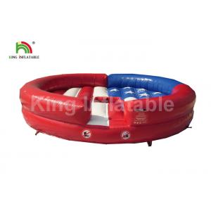 Adults Red Round Balance Inflatable Sports Games With Fighting Cow