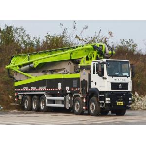 China 180CBM/H 66m New Concrete Pump Truck , 5 Axle Truck With Dual Hydraulic Oil Tank supplier