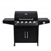 China Steel 5 Burner Propane Outdoor Camping BBQ Cooking Oven Grill with Side Burner Stove on sale
