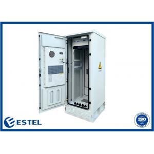 IP55 Waterproof Outdoor Telecom Cabinet 32U 19 Inch Two Doors 1500W Air Conditioner 150W/K Heat Exchanger