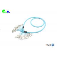 China OM3 24F Pre - terminated Trunk Cable 50 / 125μm SC UPC Fanout 2.0mm Fiber Optic Patch Cord With Aqua LSZH Material on sale