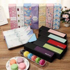 Colorful Macaron Packing Cardboard Drawer Box , Eco Friendly Food Packaging