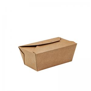 Square Takeaway Kraft Paper Lunch Box For Fried Chicken Packaging