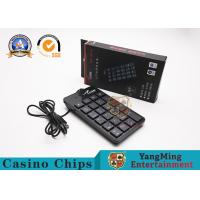 China Plastic Casino Game Accessories Black Mute Mini Keyboard With Cable on sale