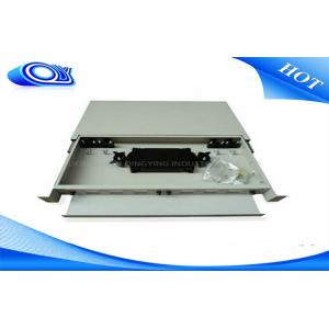 China 24 Port Optical Fiber Patch Panel 300 * 180 * 25mm Drawer Structure For LAN / WAN supplier