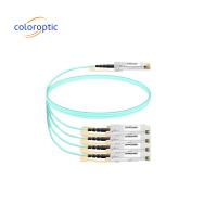 China 40Gb/s QSFP+ to 4 x 10Gb/s SFP+  Active Optical Cable (AOC) Breakout MSA Standard Compliant on sale